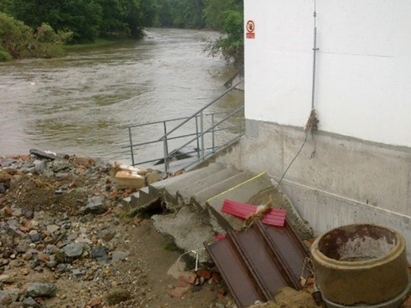 Opravy vodní elektrárny Bukovec
